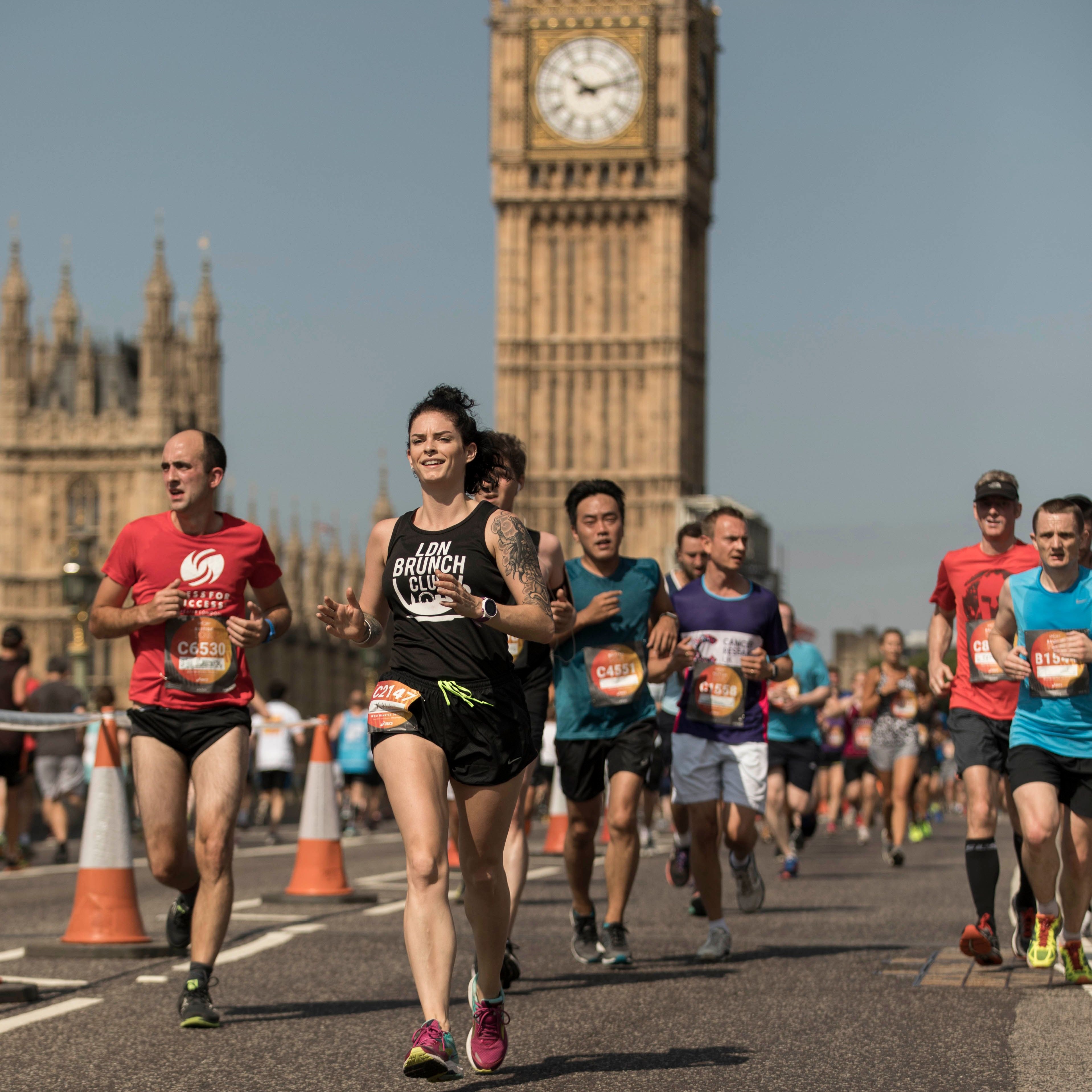 Runners in front of Big Ben