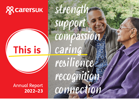 Cover of Carers UK's Annual Report 22-23