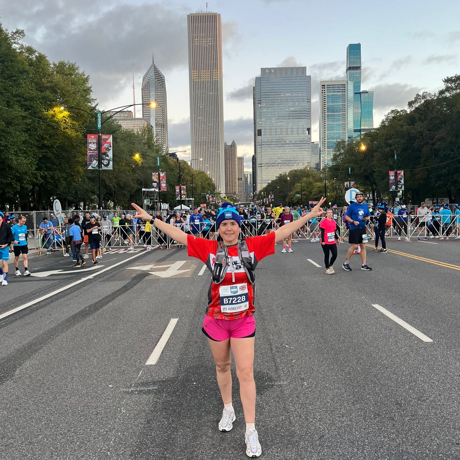 Runner at Chicago start line