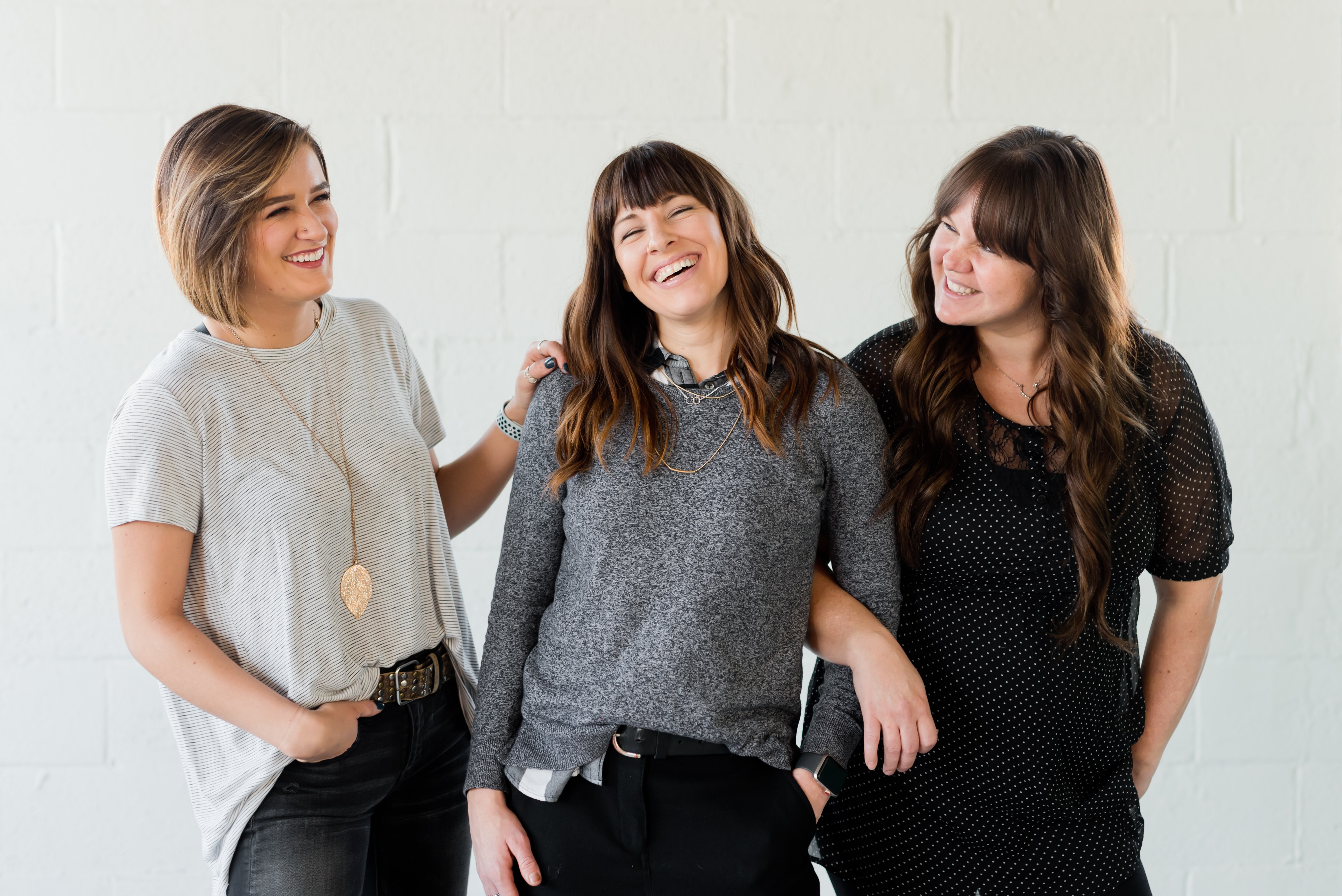 Three smiling women