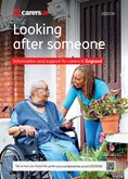 Cover Looking after someone England. Photo of woman and mother talking on porch while gardening