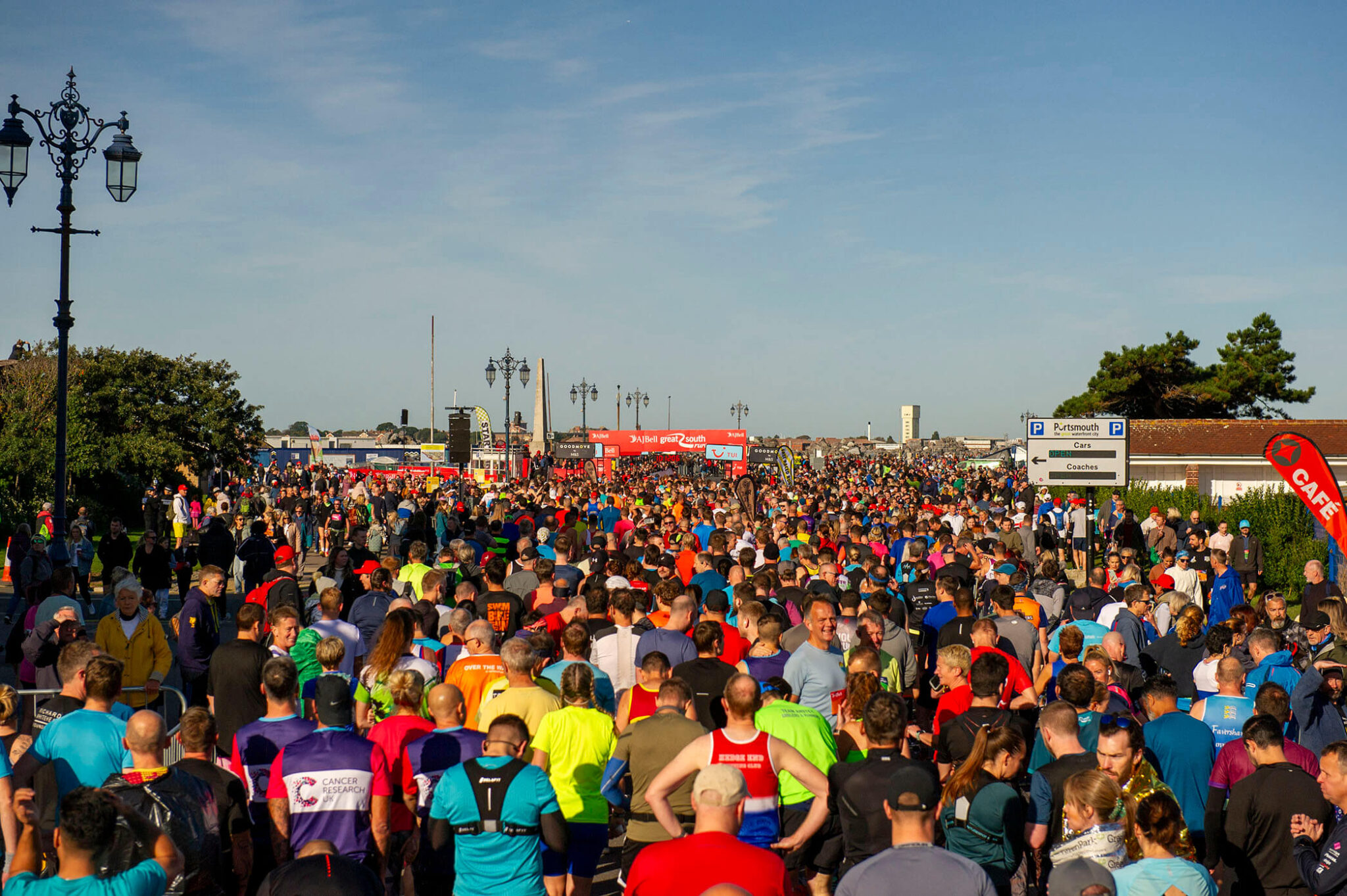 Runners at start line of Great South Run