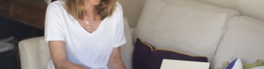 Carer Jane working from home